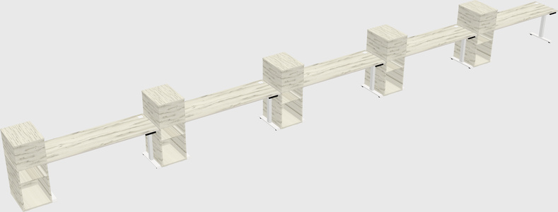 Height-adjustable Desk - Grade 3 W/cabinet