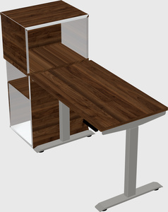Height-adjustable desk - grade 3 w/cabinet