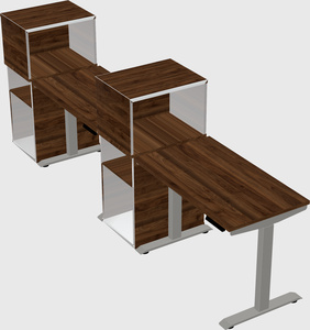 Height-adjustable desk - grade 3 w/cabinet