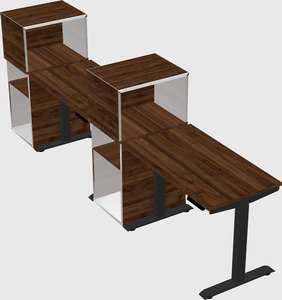 Height-adjustable desk - grade 3 w/cabinet
