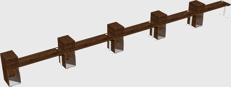 Height-adjustable desk - grade 3 w/cabinet