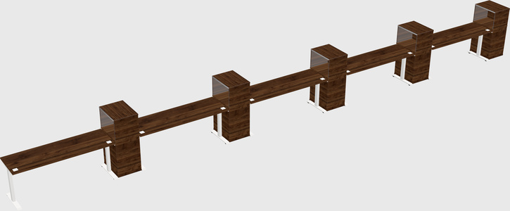 Height-adjustable desk - grade 3 w/cabinet