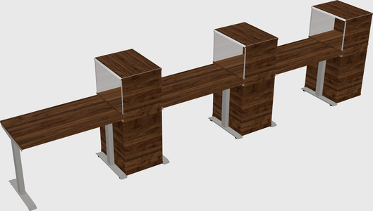 Height-adjustable desk - grade 3 w/cabinet