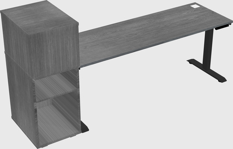 Height-adjustable desk - grade 3 w/cabinet