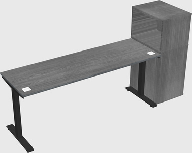 Height-adjustable desk - grade 3 w/cabinet