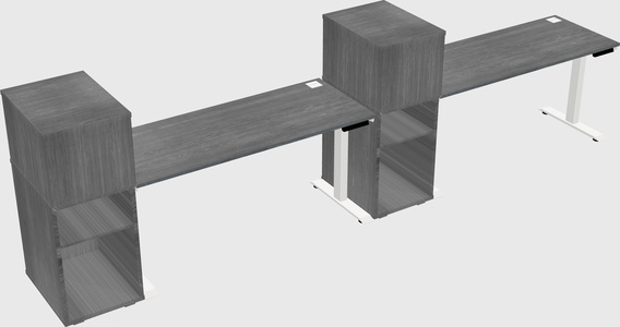Height-adjustable desk - grade 3 w/cabinet