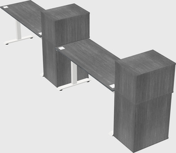 Height-adjustable desk - grade 3 w/cabinet