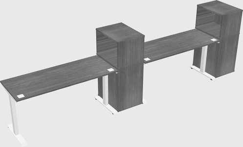 Height-adjustable desk - grade 3 w/cabinet