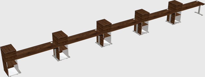 Height-adjustable desk - grade 3 w/cabinet