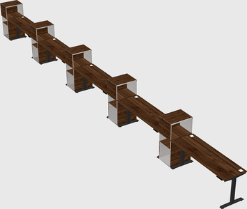 Height-adjustable desk - grade 3 w/cabinet