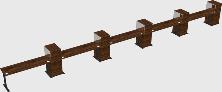 Height-adjustable desk - grade 3 w/cabinet