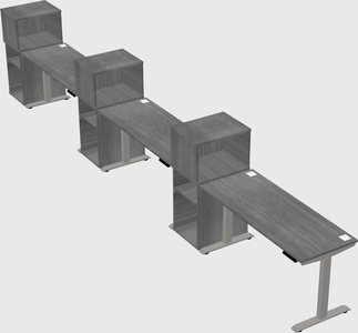 Height-adjustable desk - grade 3 w/cabinet