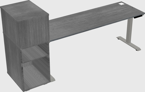 Height-adjustable desk - grade 3 w/cabinet
