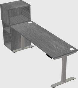 Height-adjustable desk - grade 3 w/cabinet