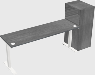 Height-adjustable desk - grade 3 w/cabinet