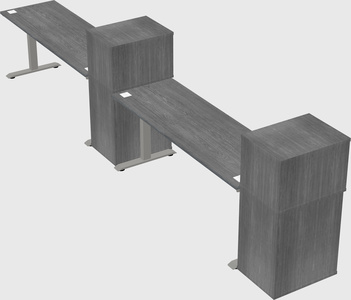 Height-adjustable desk - grade 3 w/cabinet
