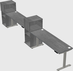 Height-adjustable desk - grade 3 w/cabinet