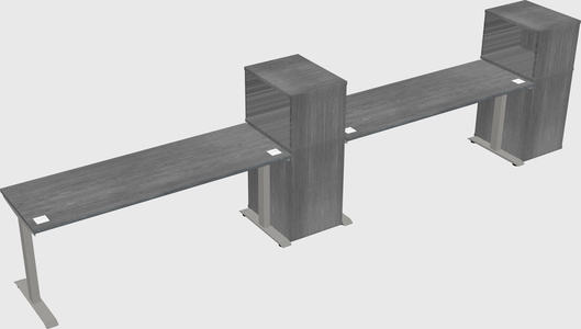 Height-adjustable desk - grade 3 w/cabinet