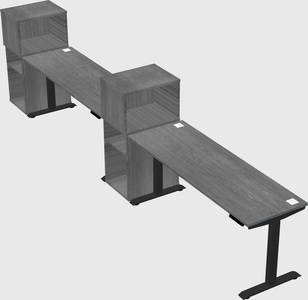 Height-adjustable desk - grade 3 w/cabinet