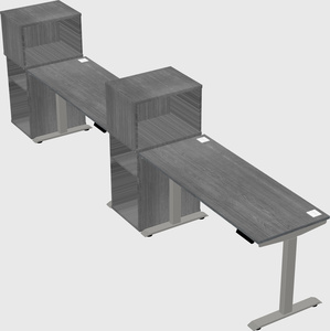 Height-adjustable desk - grade 3 w/cabinet