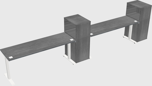 Height-adjustable desk - grade 3 w/cabinet