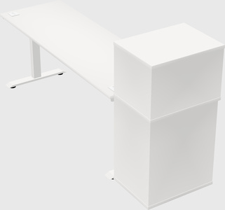 Height-adjustable desk - grade 3 w/cabinet