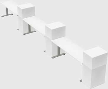Height-adjustable desk - grade 3 w/cabinet
