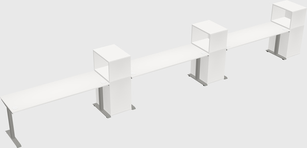 Height-adjustable desk - grade 3 w/cabinet
