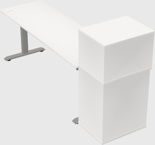 Height-adjustable desk - grade 3 w/cabinet