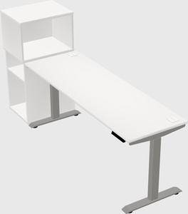 Height-adjustable desk - grade 3 w/cabinet