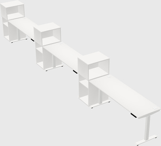 Height-adjustable desk - grade 3 w/cabinet