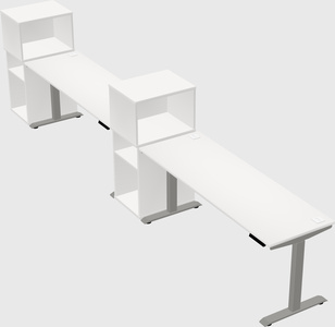Height-adjustable desk - grade 3 w/cabinet