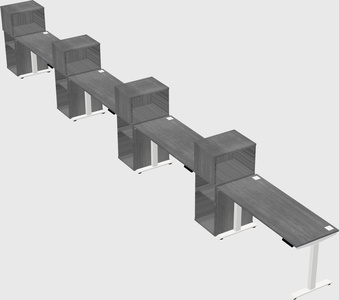 Height-adjustable desk - grade 3 w/cabinet