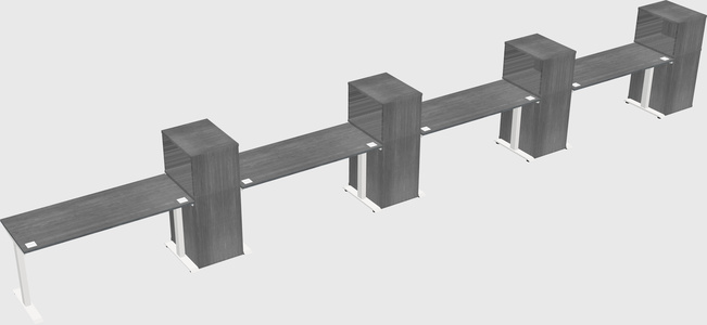 Height-adjustable desk - grade 3 w/cabinet