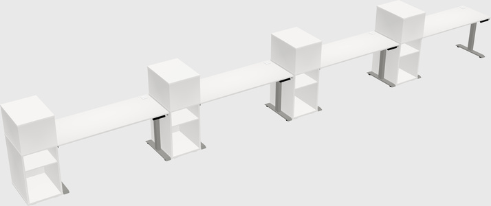 Height-adjustable Desk - Grade 3 W/cabinet