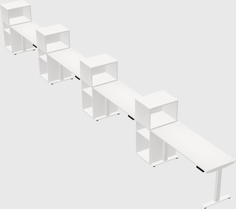 Height-adjustable desk - grade 3 w/cabinet