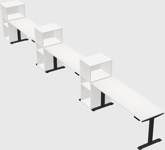 Height-adjustable desk - grade 3 w/cabinet
