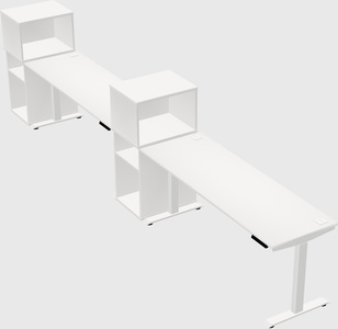 Height-adjustable desk - grade 3 w/cabinet