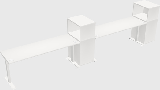 Height-adjustable desk - grade 3 w/cabinet