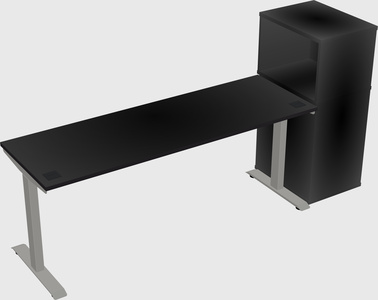 Height-adjustable desk - grade 3 w/cabinet