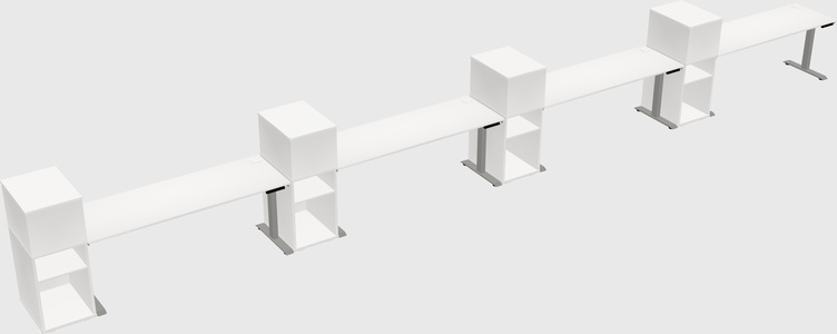 Height-adjustable Desk - Grade 3 W/cabinet