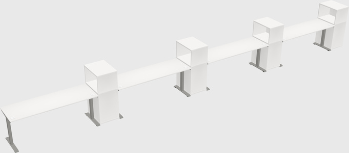 Height-adjustable desk - grade 3 w/cabinet