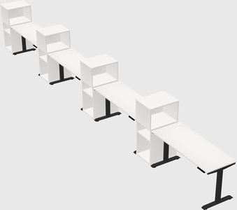 Height-adjustable desk - grade 3 w/cabinet
