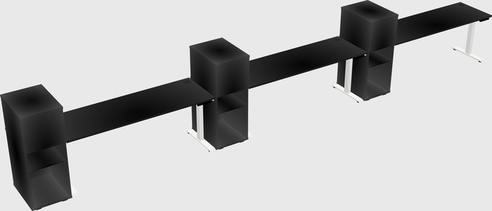 Height-adjustable Desk - Grade 3 W/cabinet