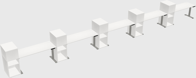 Height-adjustable Desk - Grade 3 W/cabinet