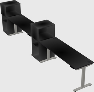 Height-adjustable desk - grade 3 w/cabinet