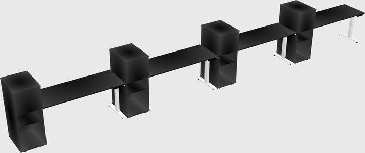 Height-adjustable Desk - Grade 3 W/cabinet
