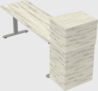 Height-adjustable desk - grade 3 w/cabinet