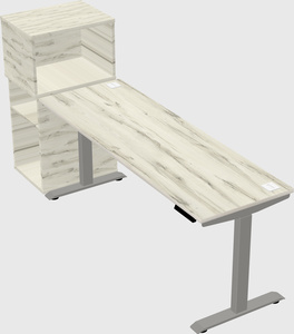 Height-adjustable desk - grade 3 w/cabinet
