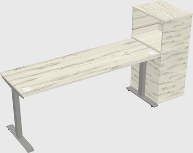 Height-adjustable desk - grade 3 w/cabinet